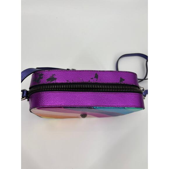 B37 Kurt Geiger Kensington Rainbow Crossbody Shoulder Camera Bag Pebble Leather - Picture 5 of 12